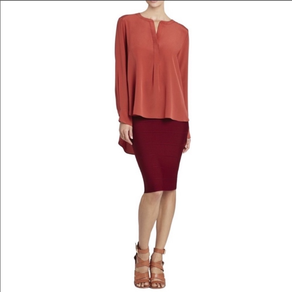 BCBG Bridgete Silk Blouse XS